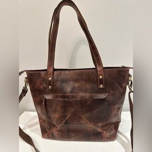 S-zone Vintage Genuine Leather shoulder Bag